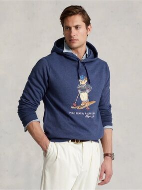 Polo by Ralph Lauren Blue Polo Bear Hooded Sweatshirt